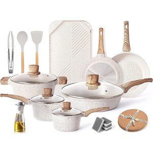 Kitchen Nonstick Marble Stone Pots and Pans Set